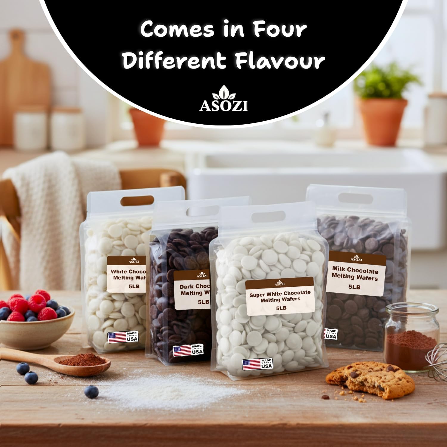 ASOZI 5-pound bag supports large batches and frequent baking sessions.
