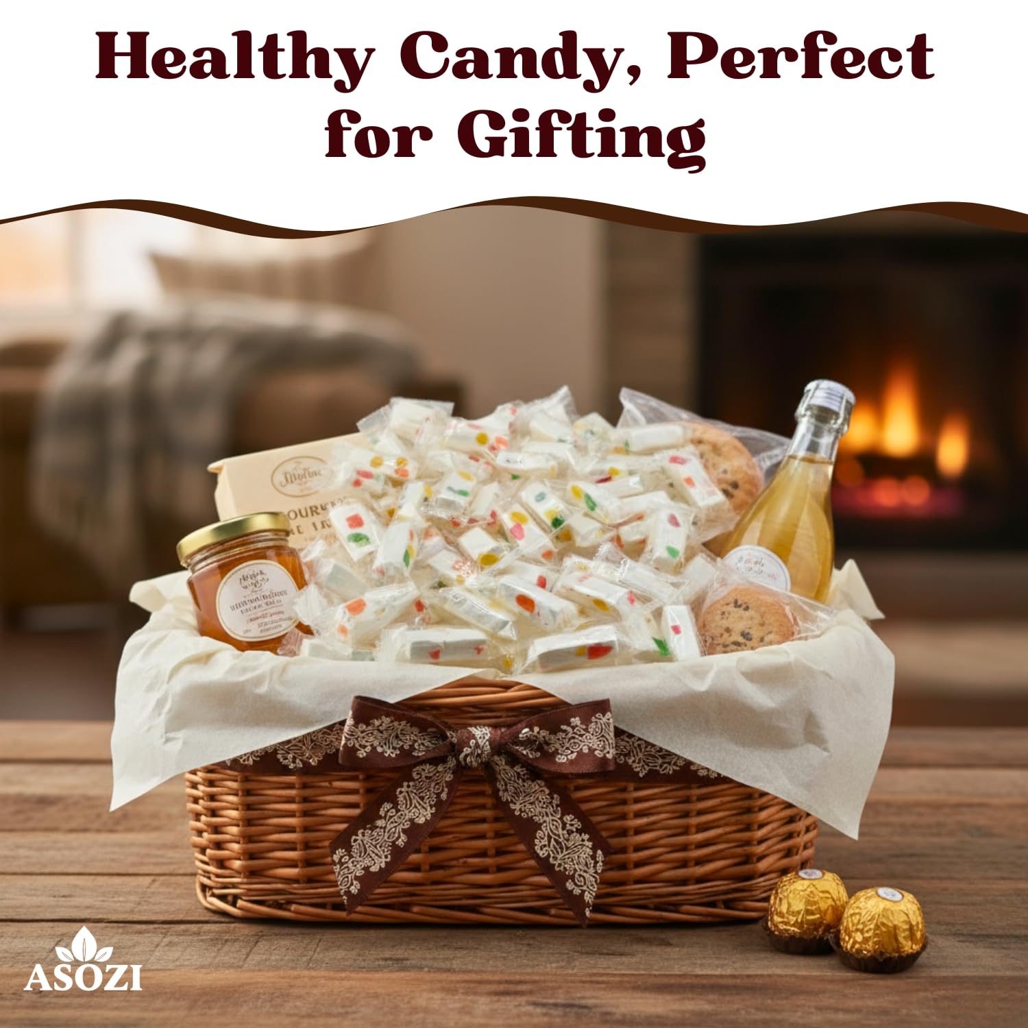 Festive ASOZI nougat candy suitable for gifts and celebrations