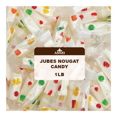 ASOZI Jubes Nougat with fruity jelly beans in a colorful 1lb bag