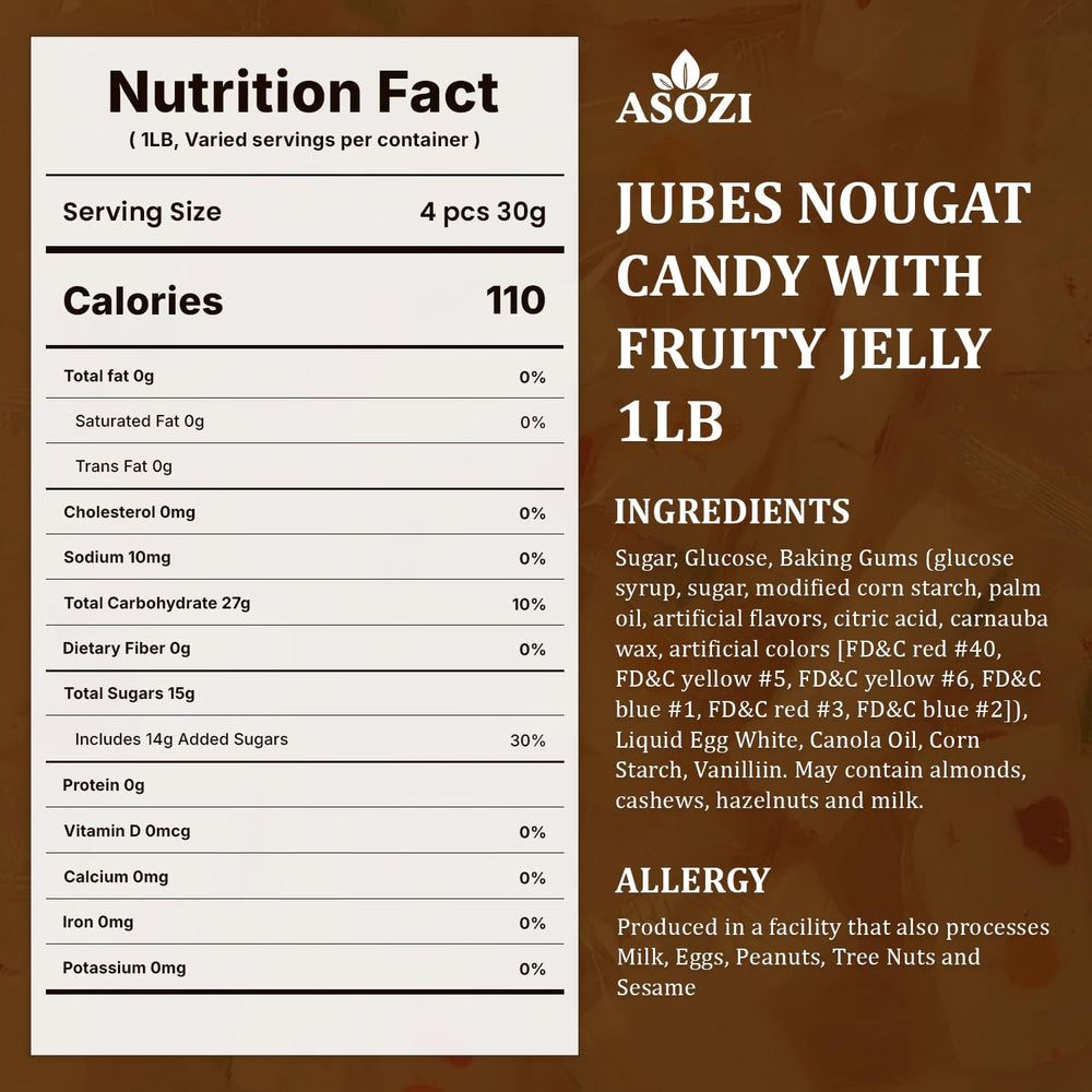 Soft, chewy nougat textures meet bright fruit flavors in ASOZI candy