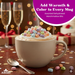 ASOZI marshmallow bits for baking add decorative crunch to desserts.