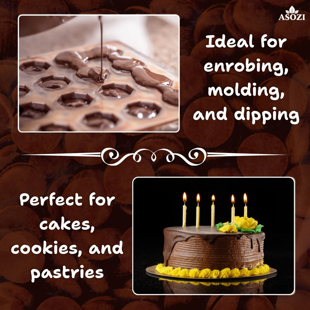 ASOZI wafers enabling velvety truffles and bark finishes.