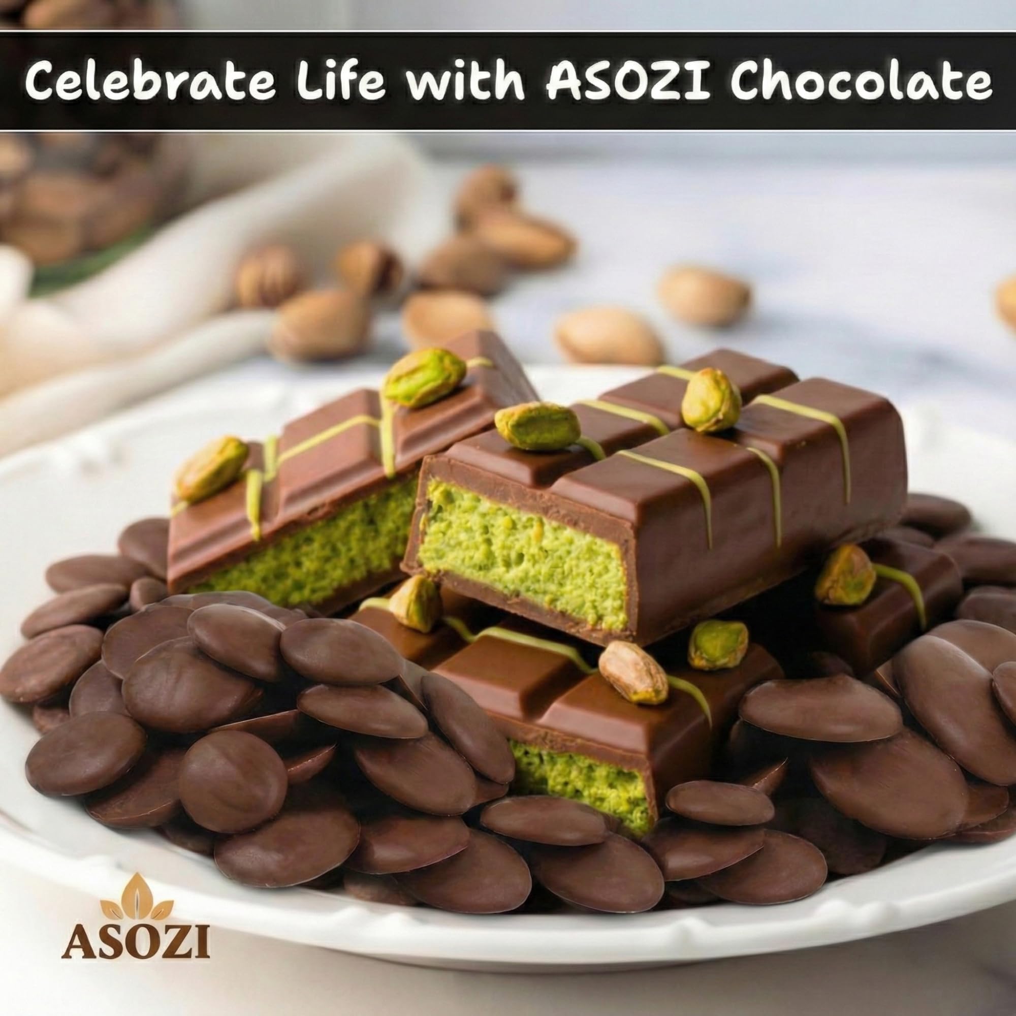ASOZI wafers delivering glossy coatings for desserts and treats.