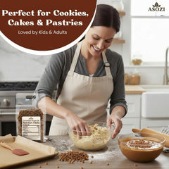ASOZI mini cinnamon chips drops: perfect size for easy stirring into batters.