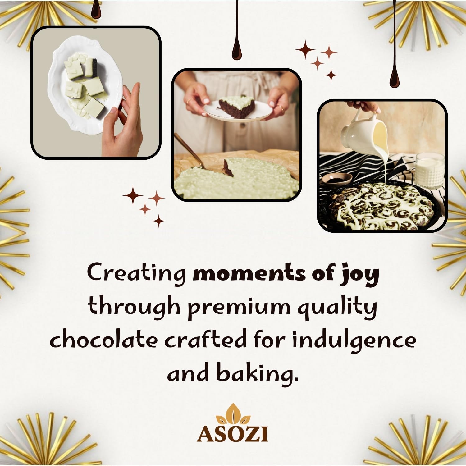 Professional-grade ASOZI white chocolate melts for consistent batches