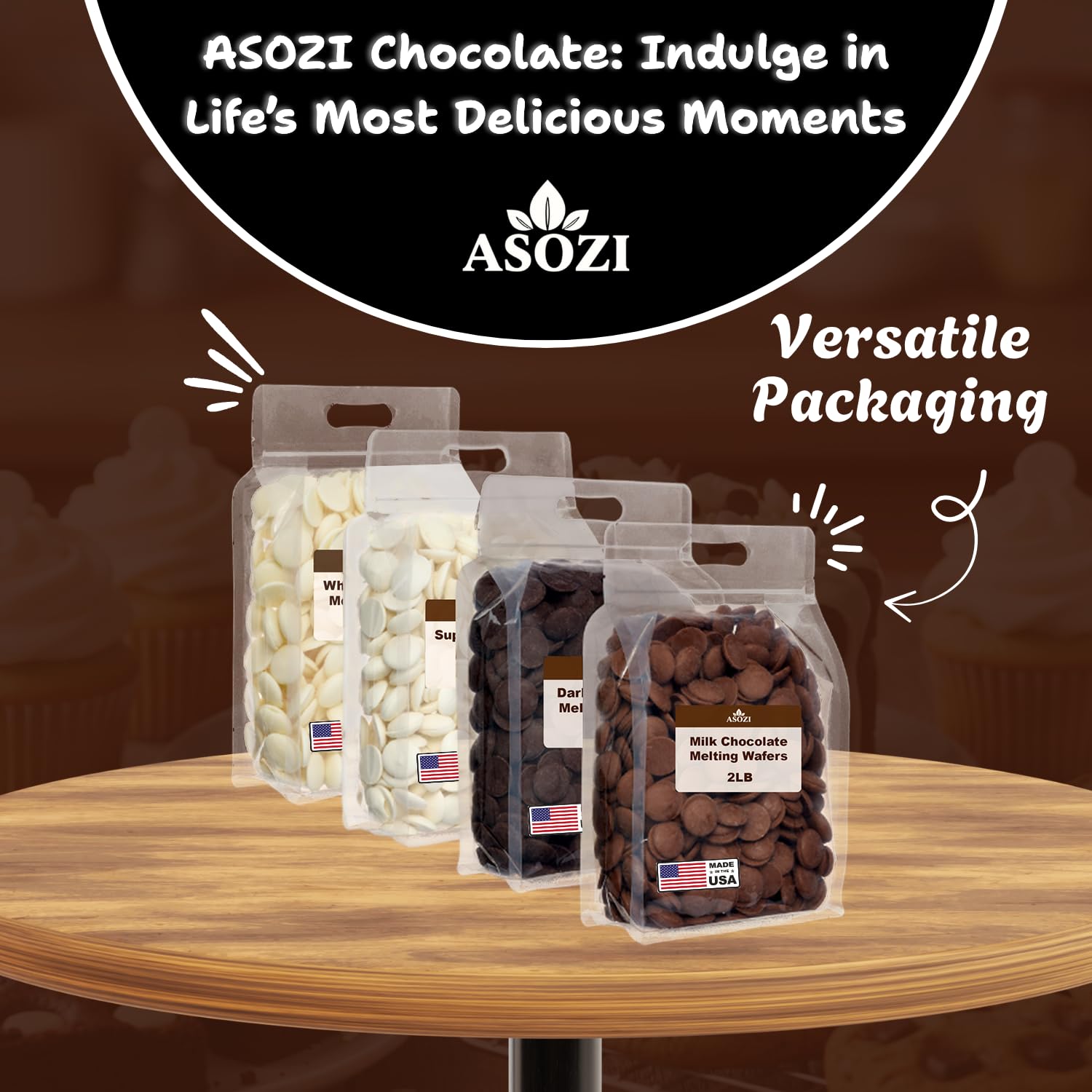 ASOZI premium melting chocolate elevates holiday treats with creaminess.