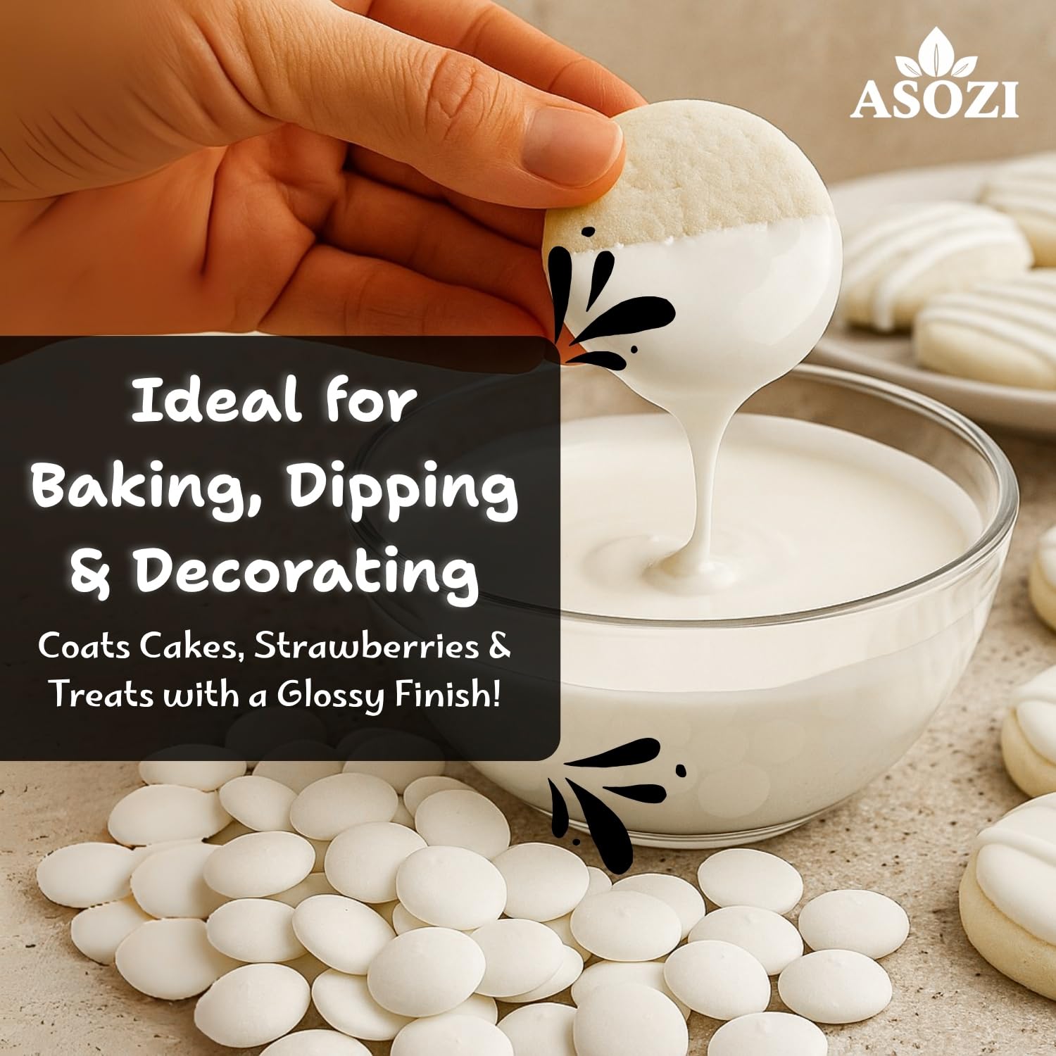 ASOZI wafers great for cookies and cakes with creamy texture.
