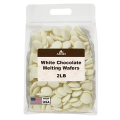 ASOZI white chocolate wafers in a 2lb bag for even melt and dessert prep