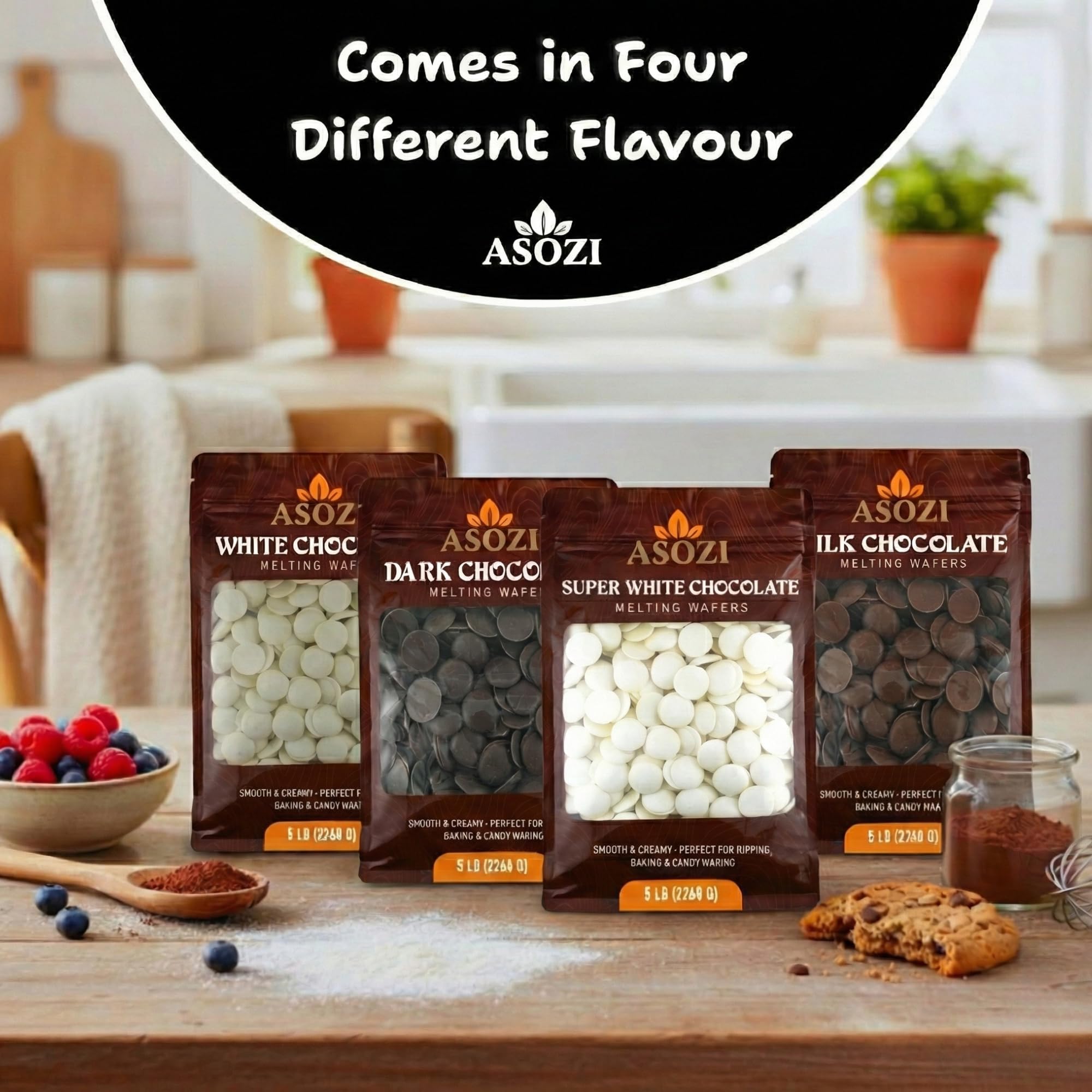 ASOZI ganache and drizzle achieve silky texture in desserts.