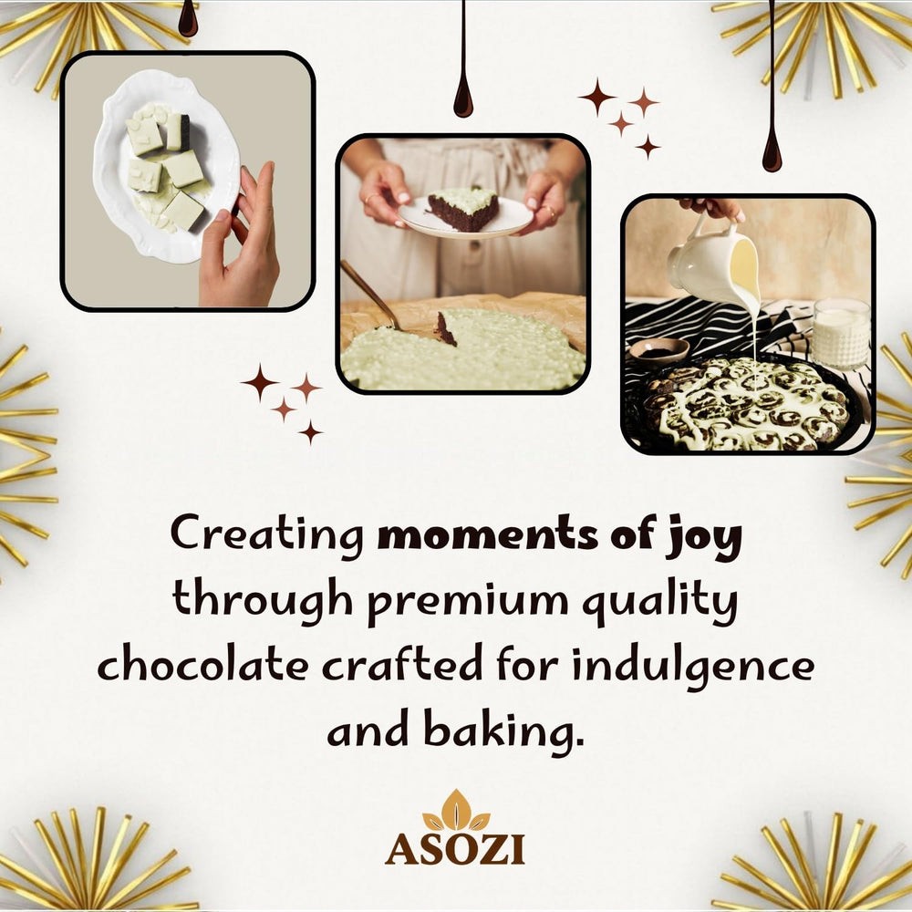 ASOZI melts mold-ready for chocolates and decorative dessert shapes.