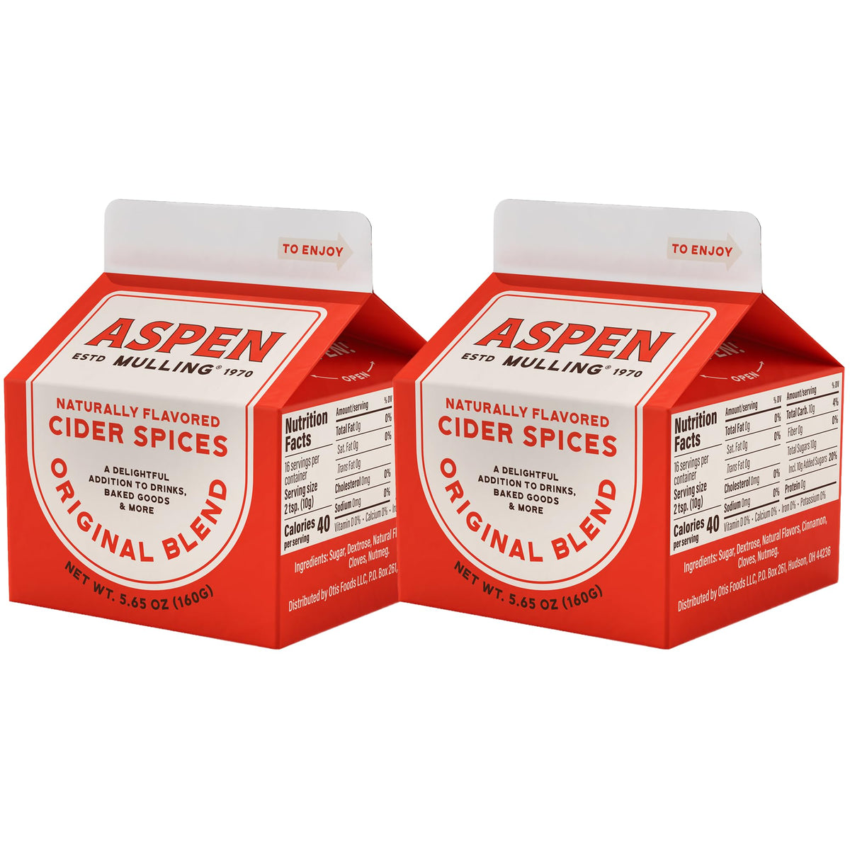Aspen Mulling Original Blend packaging shows a festive gift-ready spice mix