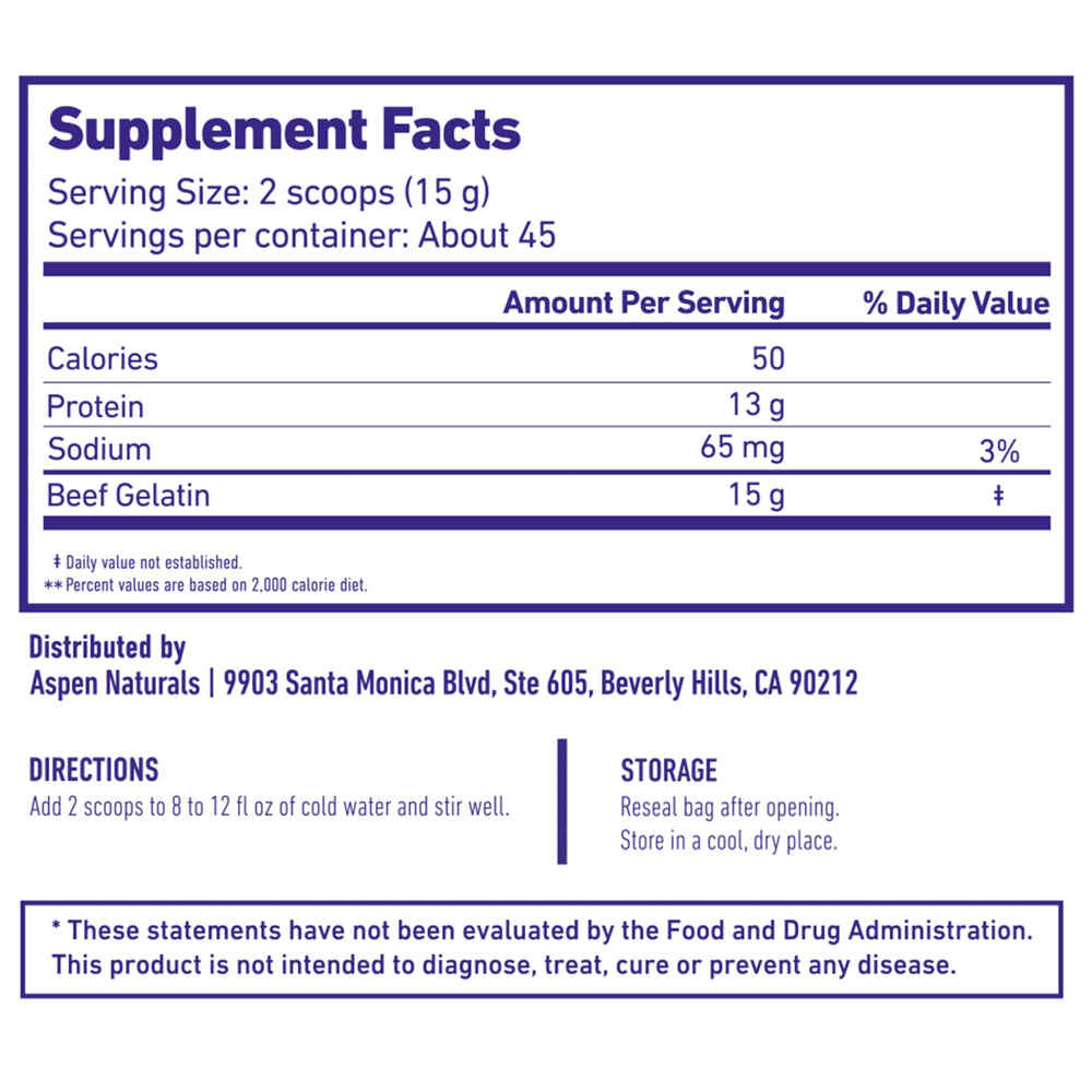 Aspen Naturals gelatin powder dissolving in hot liquid for smooth blending