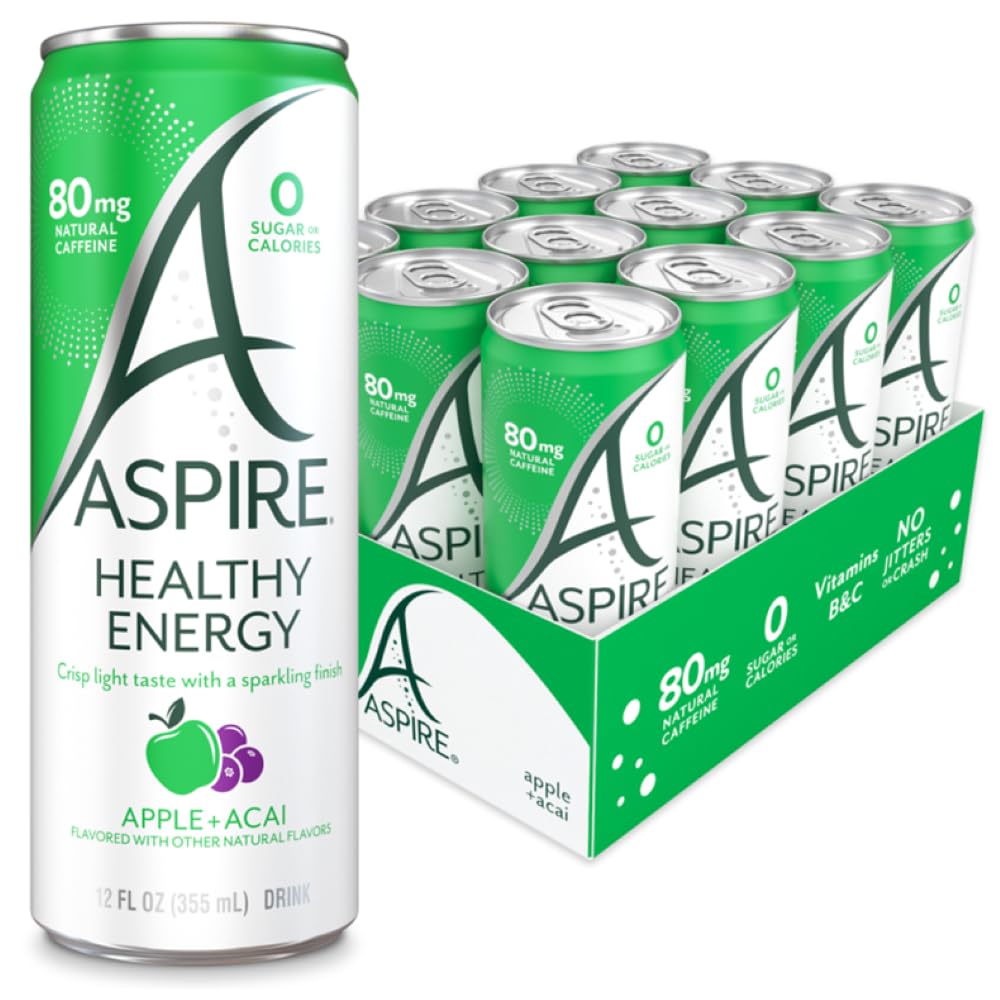 ASPIRE Apple Acai energy bottle shows a steady, clean energy boost for daily use.