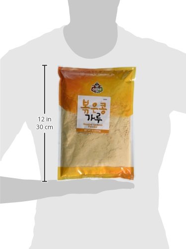 Assi roasted soy powder served on desserts as a finishing dust.