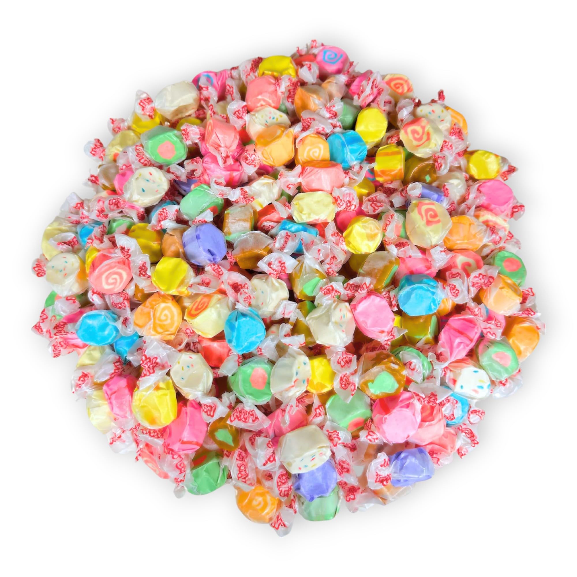Assortit 1lb bulk taffy with 60+ pieces in a bag