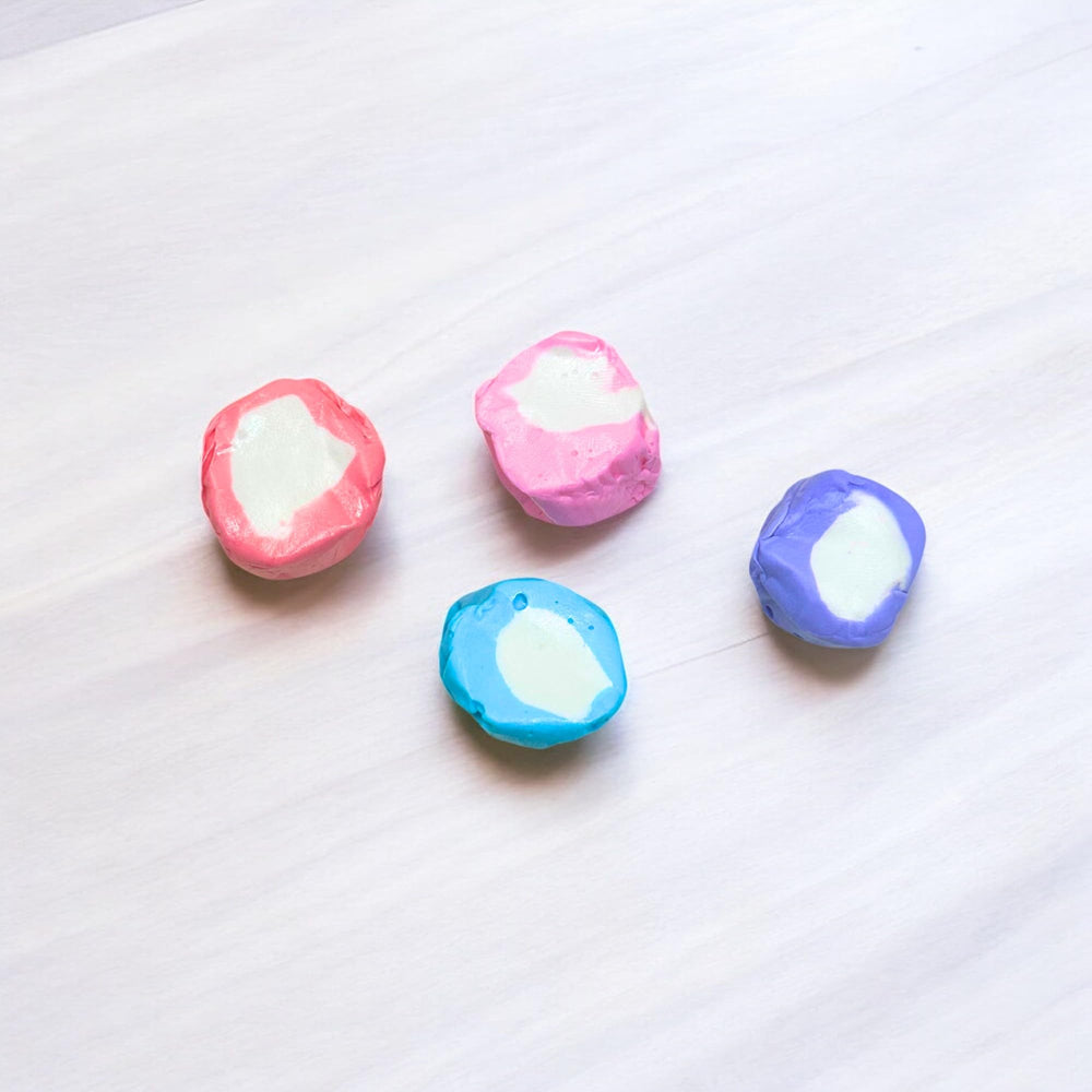 Assortit Berries and Creme Taffy individually wrapped pieces, ideal for crowd-friendly treats.