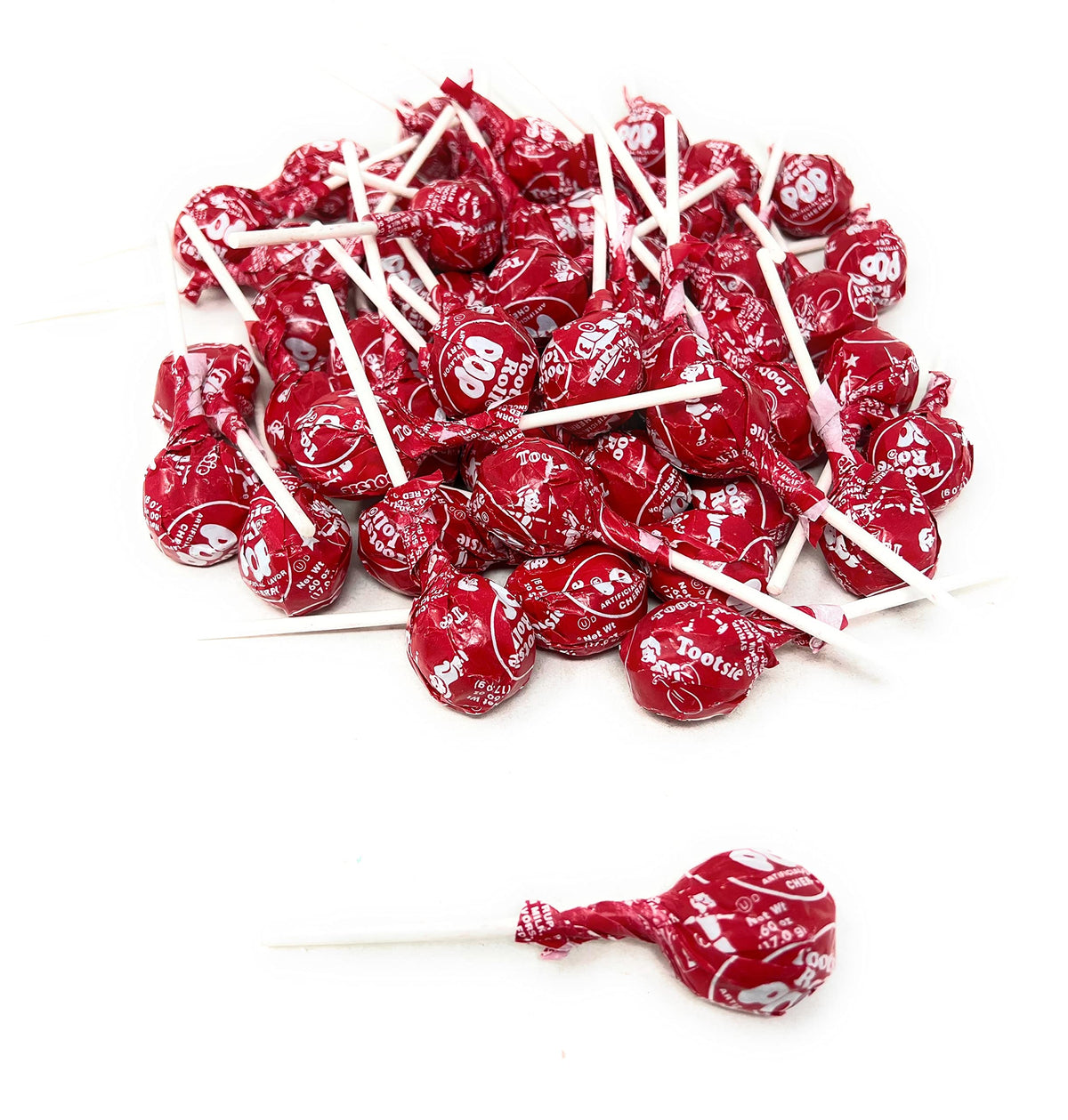 Assortit cherry red Tootsie Pops bulk pack for party sharing and quick snacking