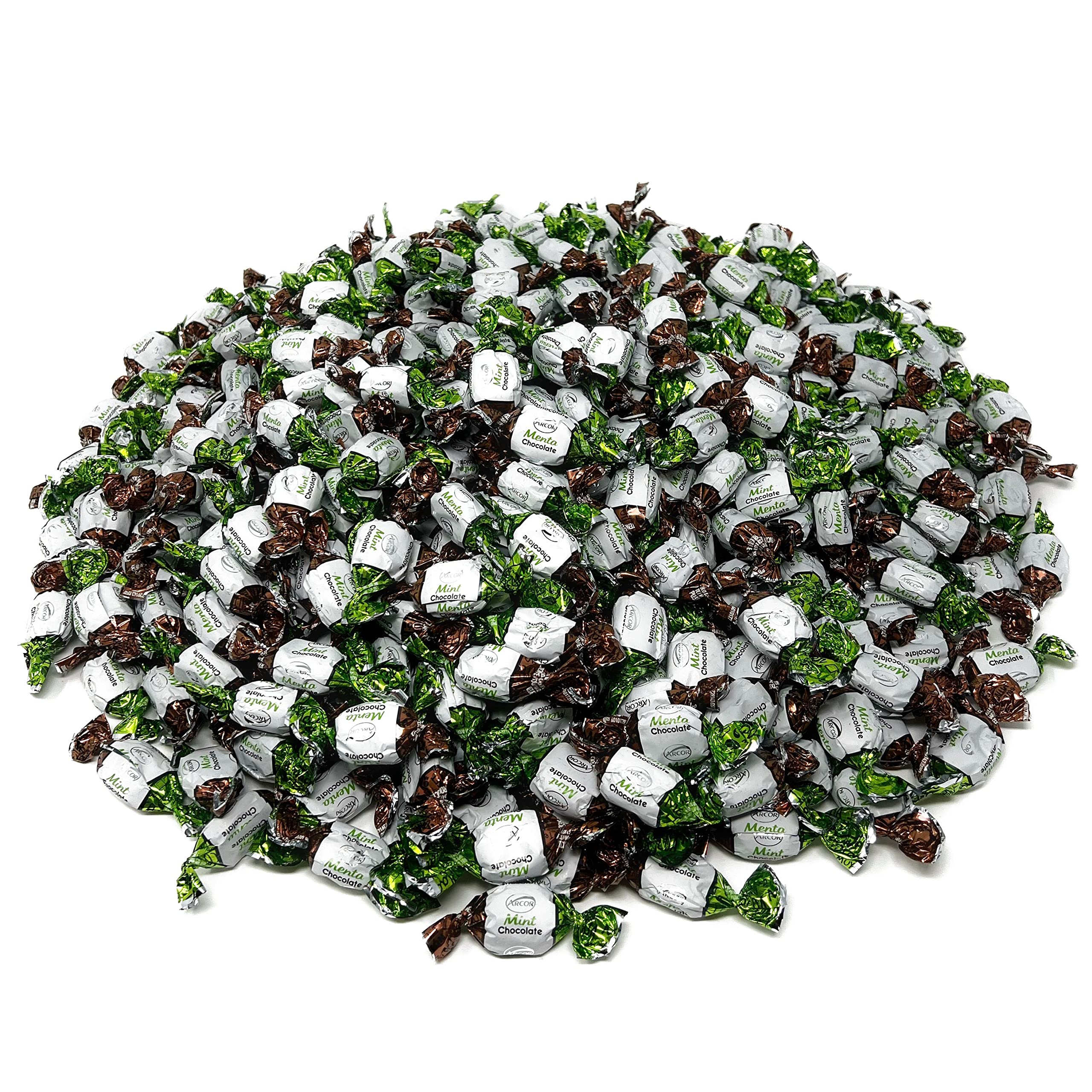 Assortit chocolate-filled mints individually wrapped for freshness and convenience.