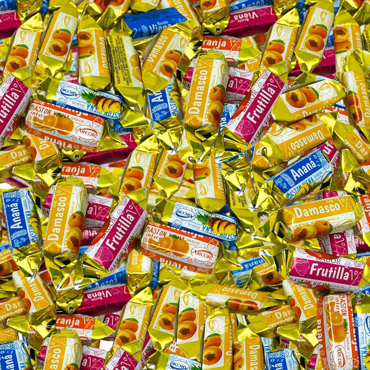 Assortit Peach real-pulp candy, individually wrapped for fresh, portable snacking.