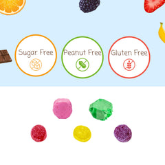 Assortit keto-friendly candy snack, sugar-free indulgence with diverse flavors.