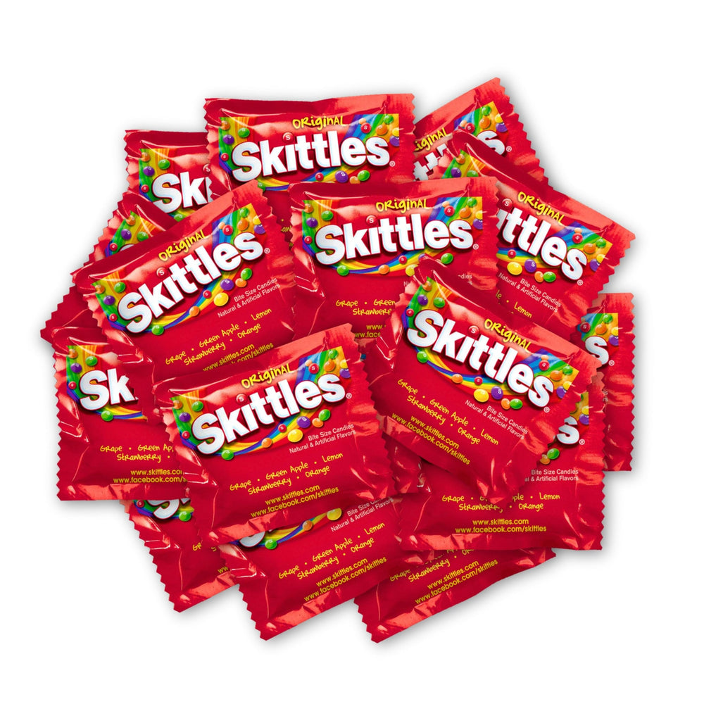 Assortit Skittles snack on the go for quick, portable treats.