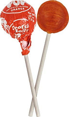 Assortit Orange Tootsie Pops individually wrapped for easy sharing at gatherings