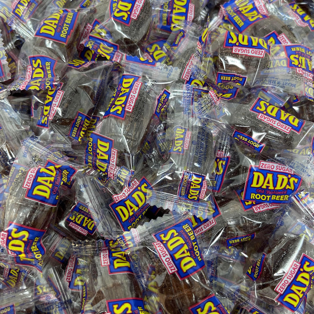 Assortit Premium Sugar-Free Root Beer Barrels packaging shot, bulk snack for gatherings.
