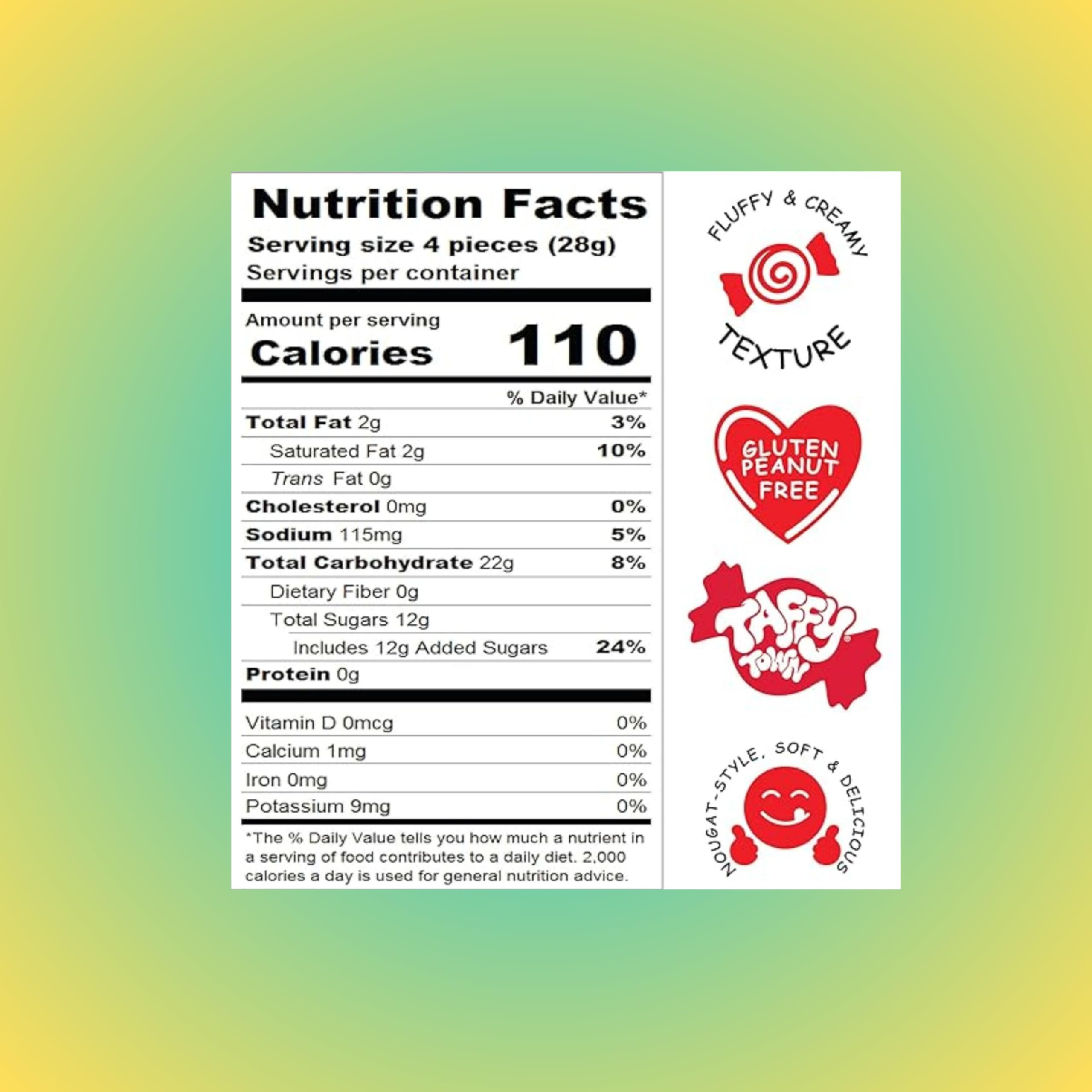 Assortit tropical taffy coconut flavor, refreshing bite for dessert or snack.