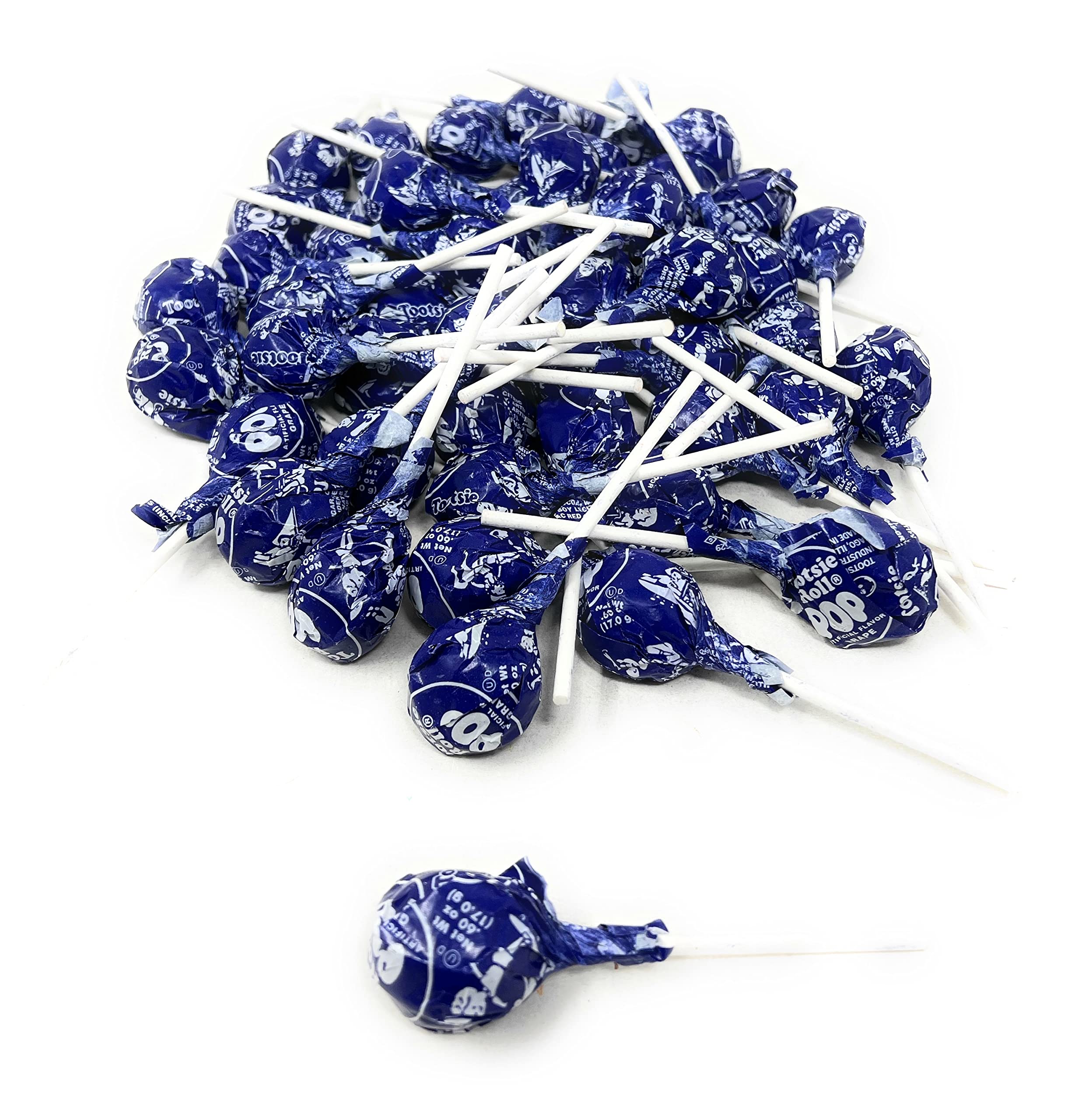 Assortit Purple Grape Tootsie Pops bulk pack ideal for parties and vending refills.