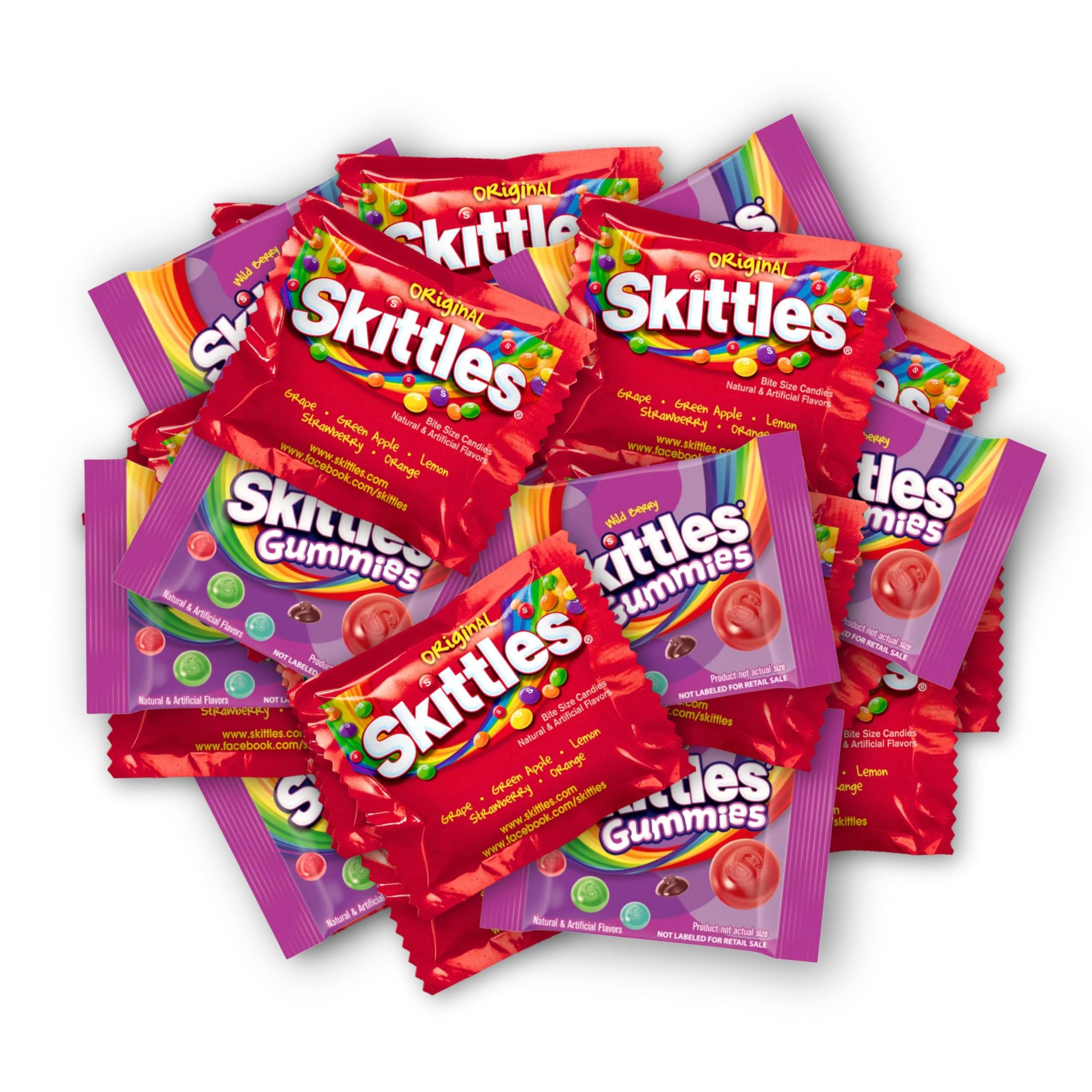 Assortit Skittles Collab individually wrapped packs—fresh, hygienic snacks on the go.