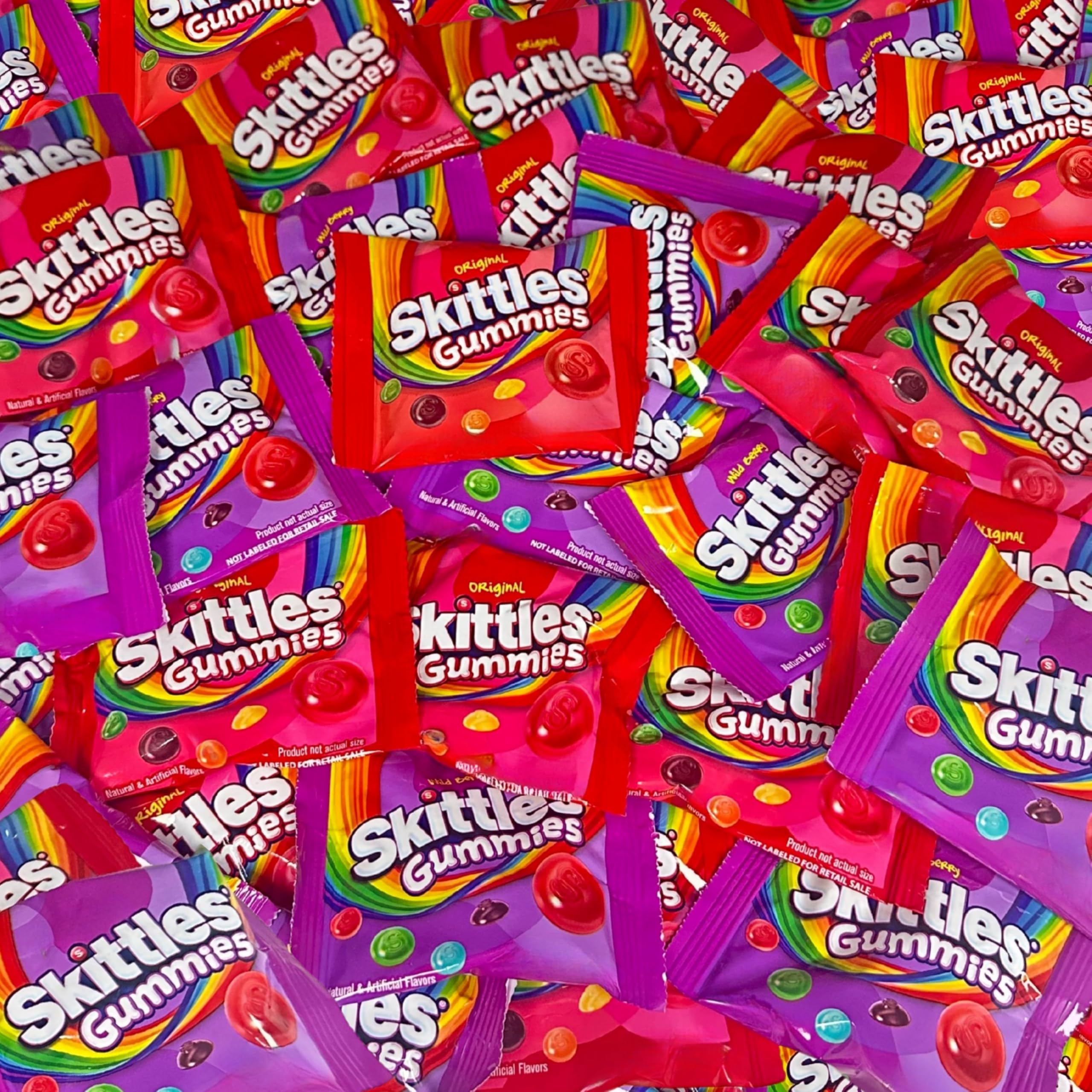 Assortit Skittles Gummies Mix 1.5 lb fun size pack ready for sharing at parties.
