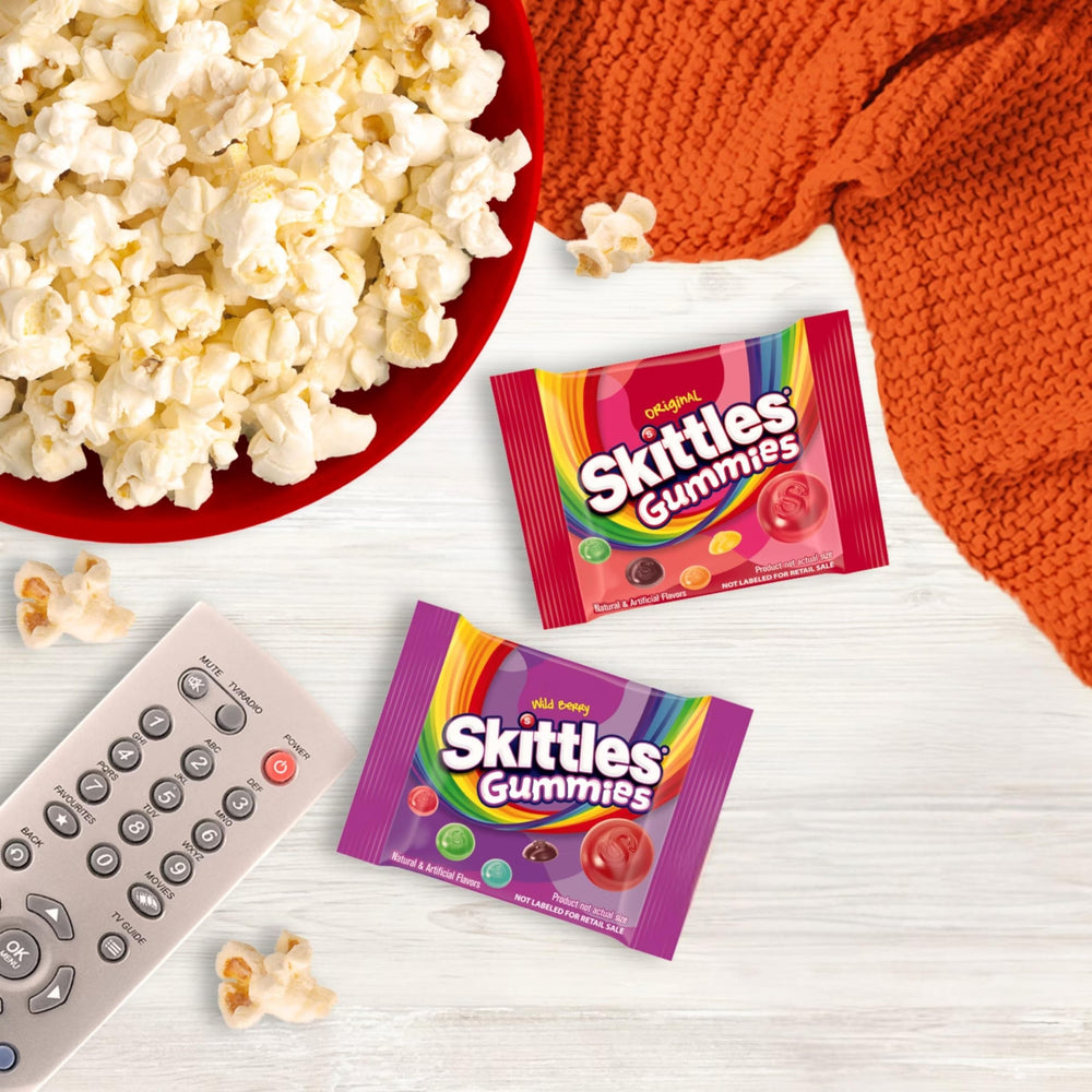 Assortit Skittles Gummies Mix chewy texture ideal for on-the-go snacking.