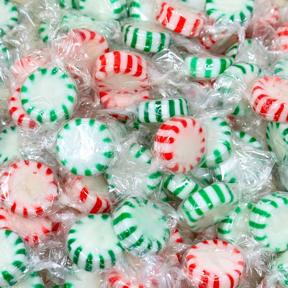 Assortit Spearmint and Peppermint Starlights bag ready for sharing at gatherings.