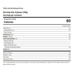 Individually wrapped sugar-free cinnamon taﬀy pieces for freshness