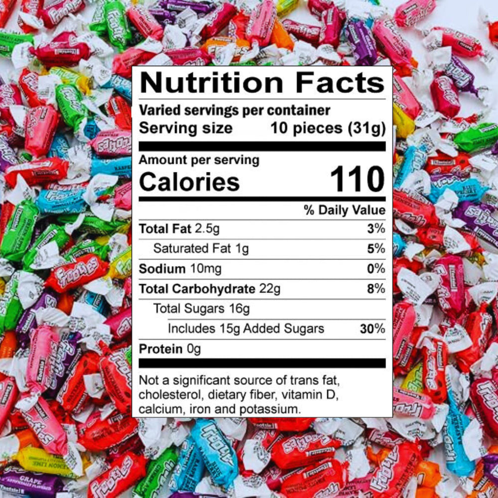 Assortit Tootsie Frooties fruity flavors add color for entertaining guests