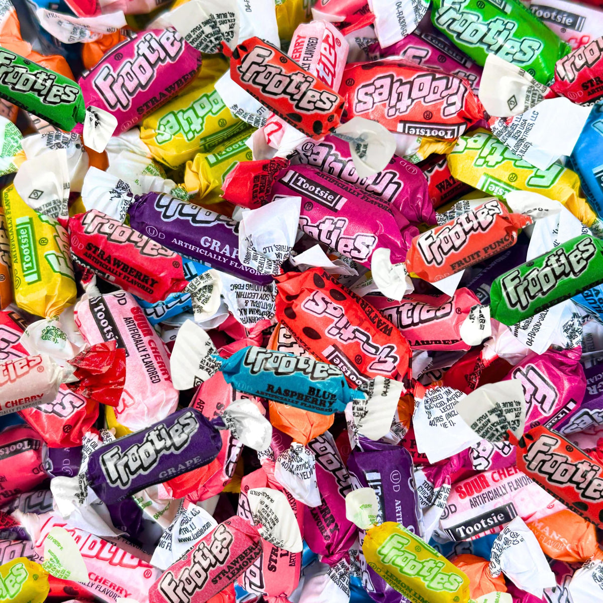 Assortit Tootsie Frooties packaging highlights fresh, shareable candy for any occasion
