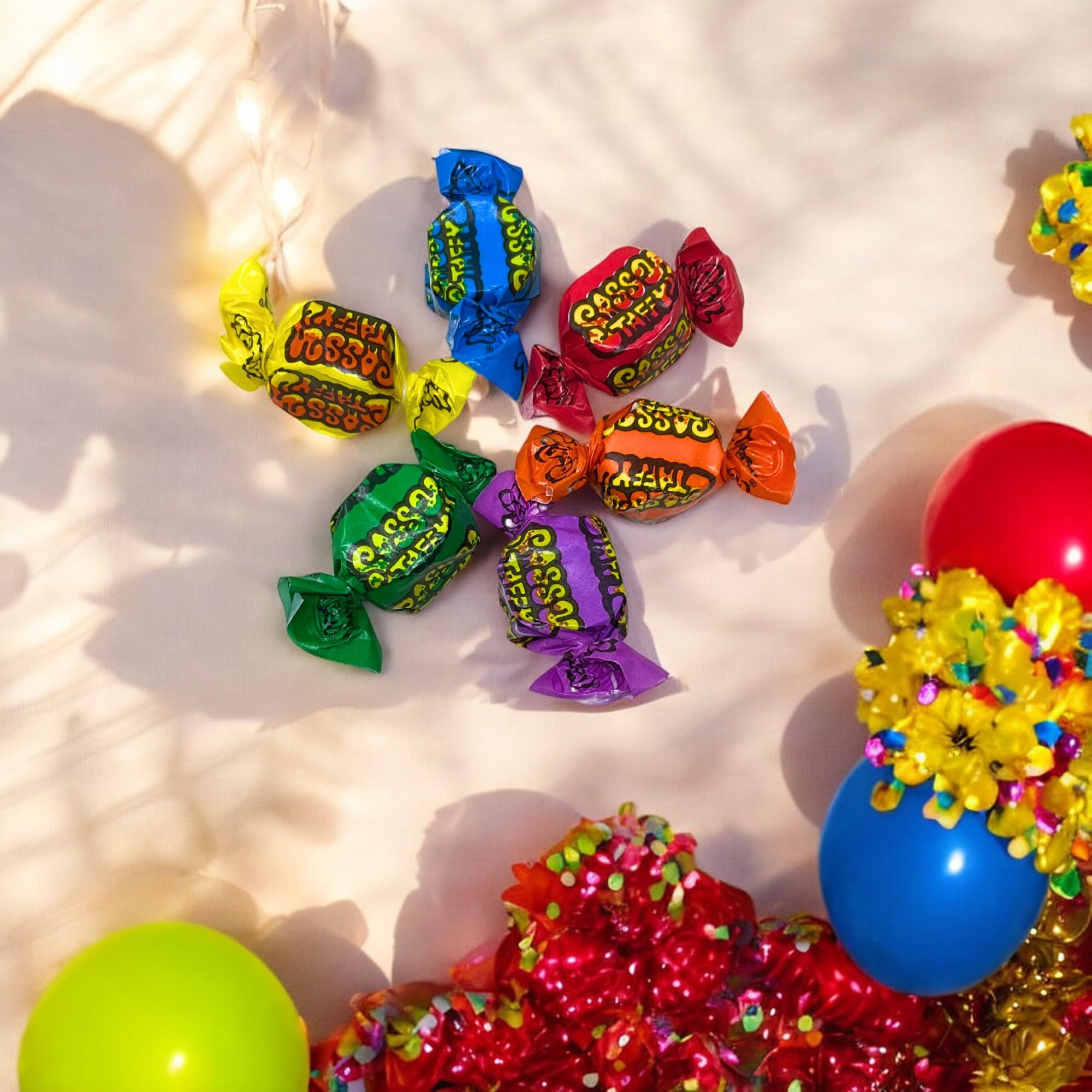 Assortit USA made soft chewy saltwater taffy with nostalgic flavor