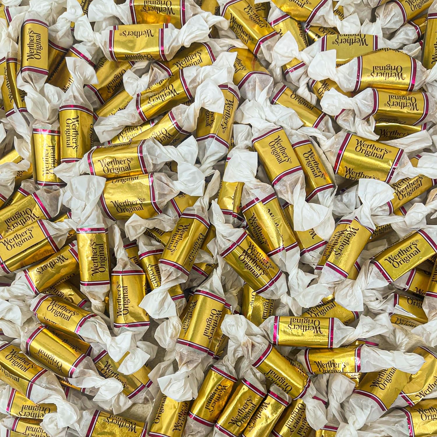 Assortit Werther's Original bag of soft caramels ready for sharing