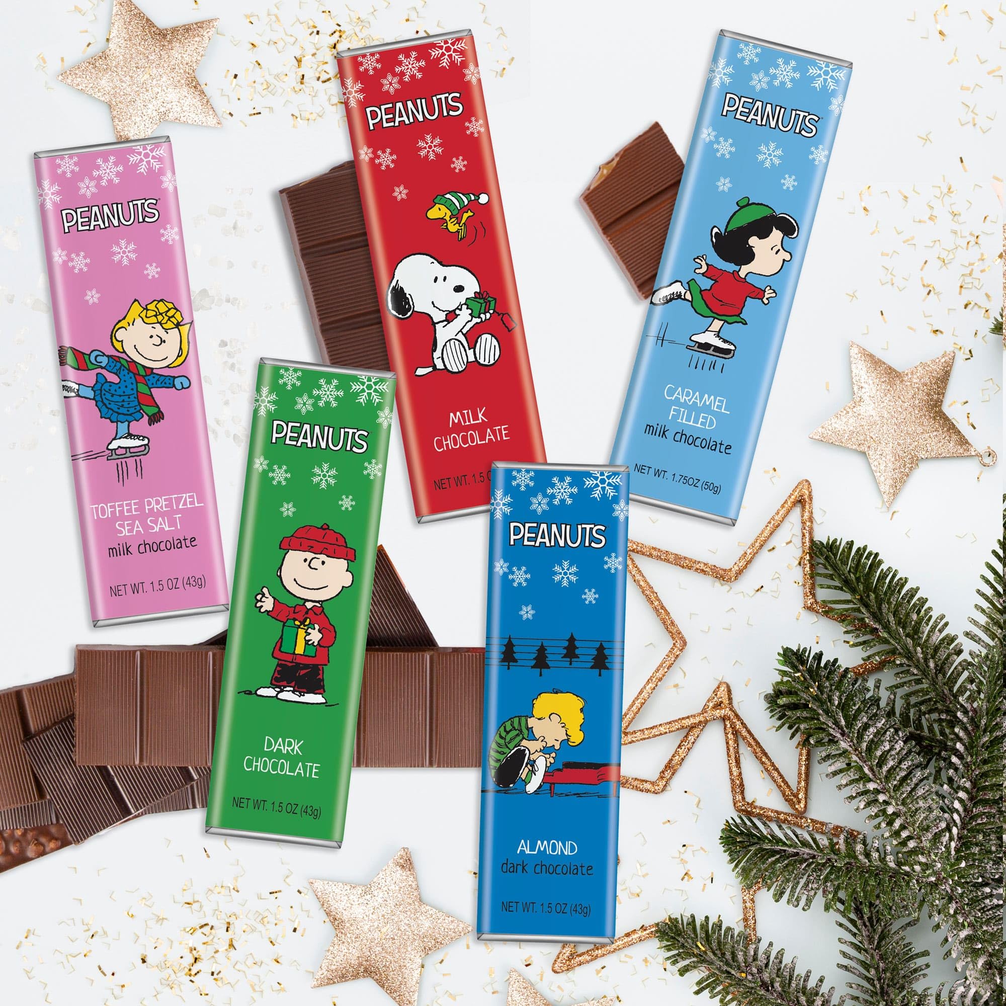 Close-up of Belgian chocolate bars in assorted milk and dark flavors
