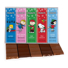Charlie Brown and Snoopy winter illustration on packaging