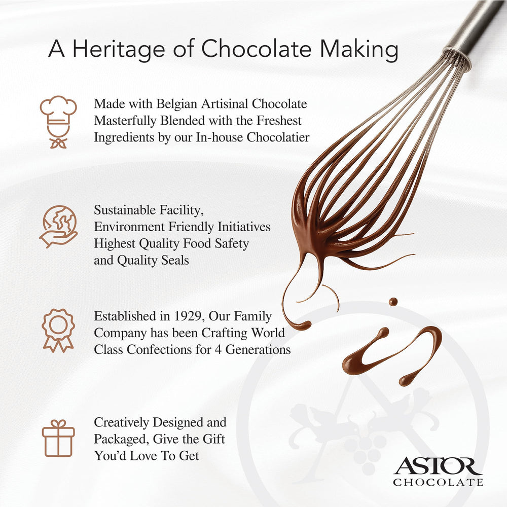 ASTOR chocolate on a desk as a minty pick-me-up for work breaks.