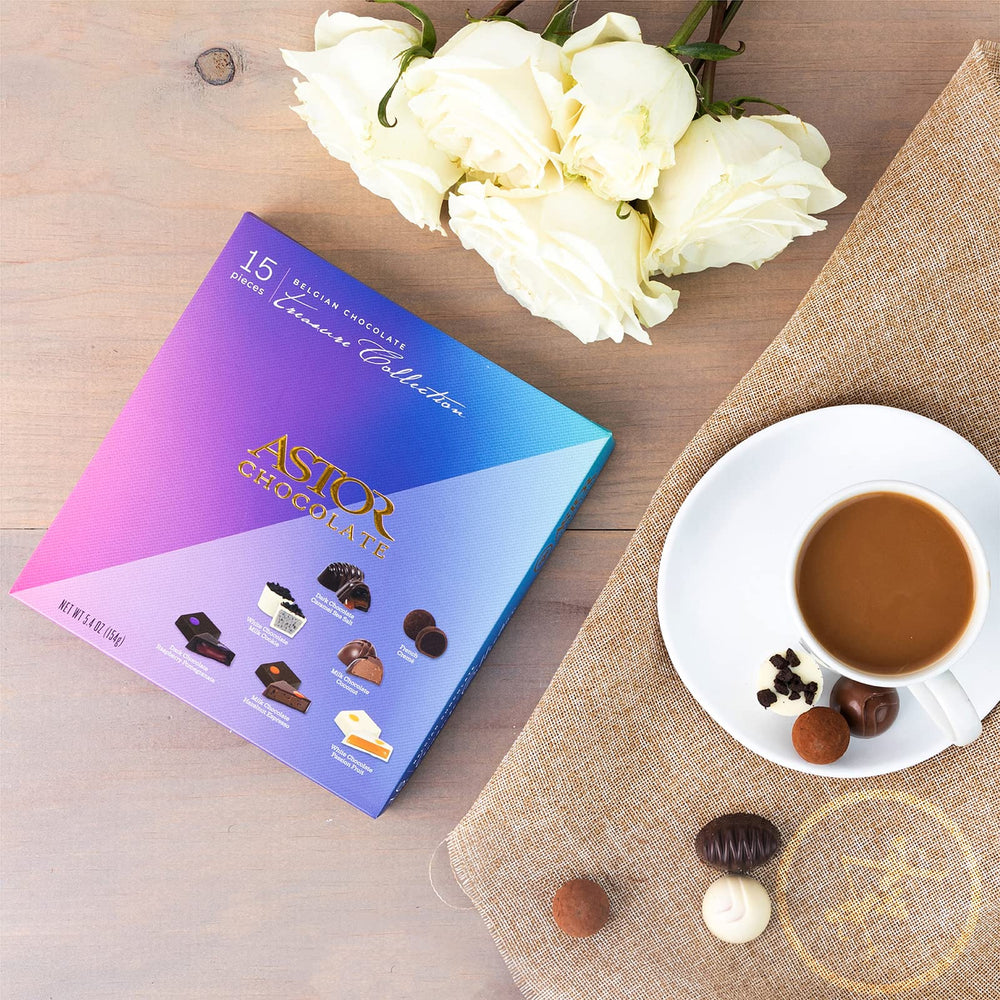 Astor milk coconut truffle with creamy center and tropical notes.