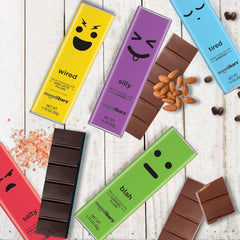 Astor MoodiBars milk chocolate sea salt bar, balanced sweetness after meals.