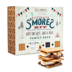 Astor Smores Kit includes graham crackers for classic, perfectly textured smores.