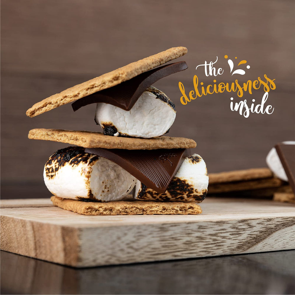 Astor Smores Kit assembly instruction card helps quick, easy s'mores.