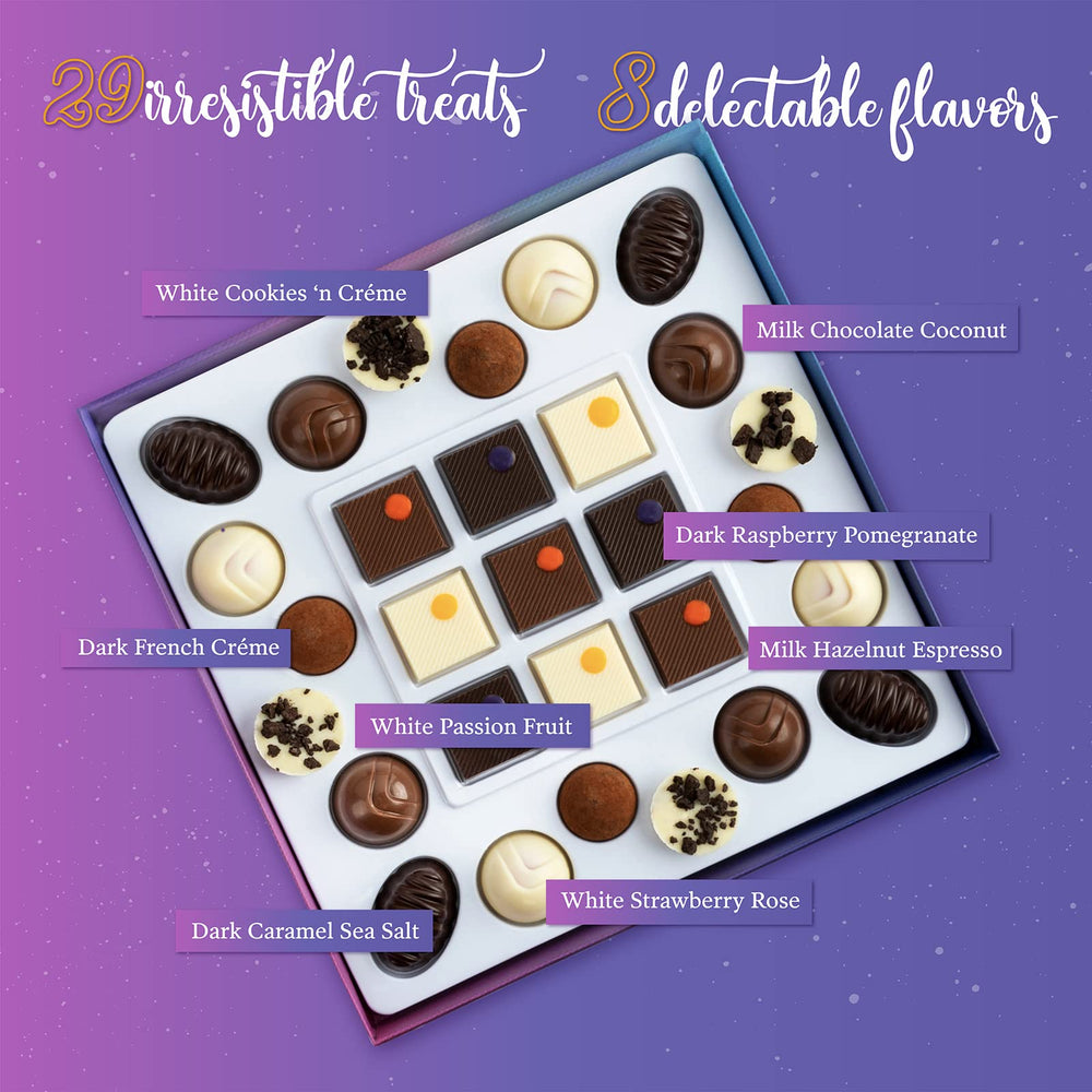 ASTOR White Cookies n Creme truffle in elegant packaging.