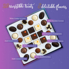 ASTOR White Cookies n Creme truffle in elegant packaging.
