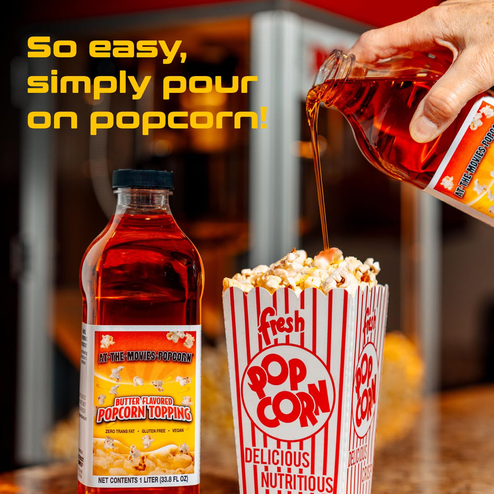 At-The-Movies-Popcorn buttery topping wide opening bottle enables easy pouring