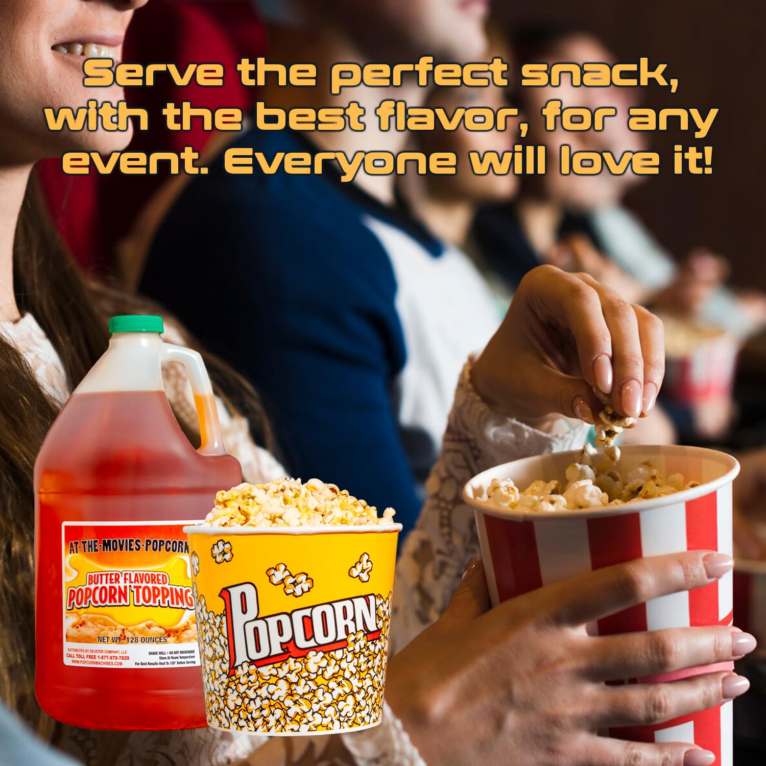 At-The-Movies-Popcorn topping on popcorn demonstrates even coating.