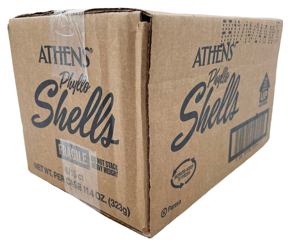 Athens Foods Mini Fillo Shells with fillings, options range from custard to guacamole.